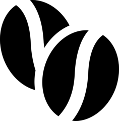 Coffee Beans Sticker Outline Svg File, Free Vectors File